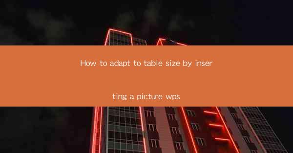 How to adapt to table size by inserting a picture wps